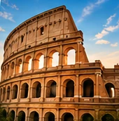 El Coliseo de Roma al atardecer